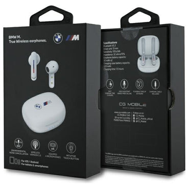 Auscultadores Bluetooth BMW BMBEMIATP20LOH TWS + Estação de Carregamento – Branco