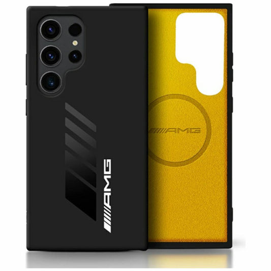Capa AMG losangos oversize MagSafe Galaxy S25 Ultra – Preta
