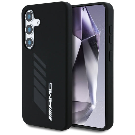 Capa AMG losangos oversize MagSafe Galaxy S25 – Preta