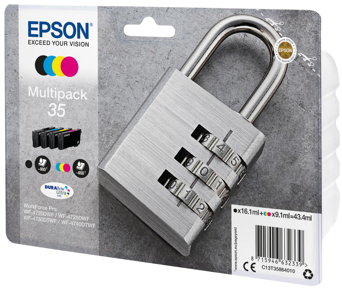 Epson Ink 35 / C13T35864010 BK,C,M,e Multipack - imagem 3