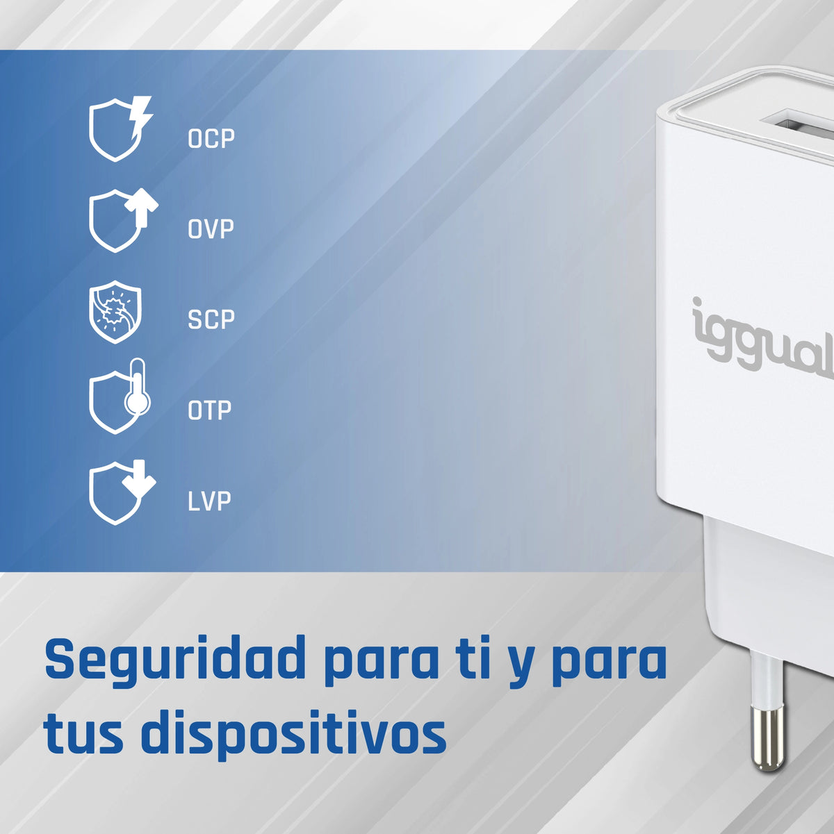Carregador de Parede iggual 1xUSB-A 5V/2.4A (12W) - imagem 18