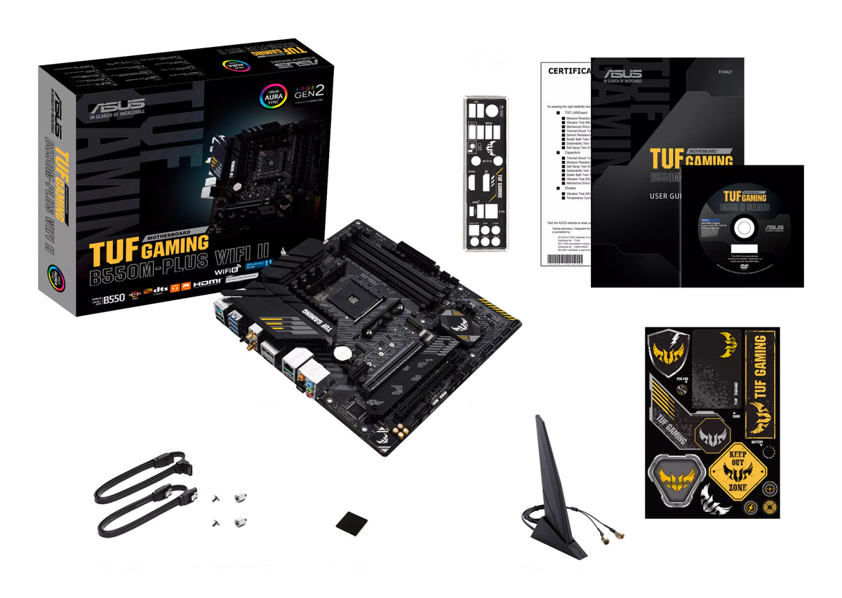 Placa-mãe ASUS TUF de jogos B550M-PLUS WIFI II / 90MB19Y0-M0EAY0 preto - imagem 11