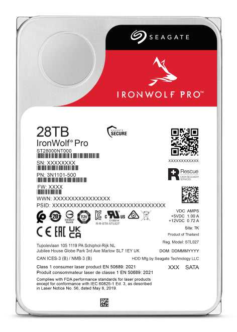 Disco rígido Seagate IronWolf Pro NAS ST28000NT000 28TB 3.5" SA - imagem 5
