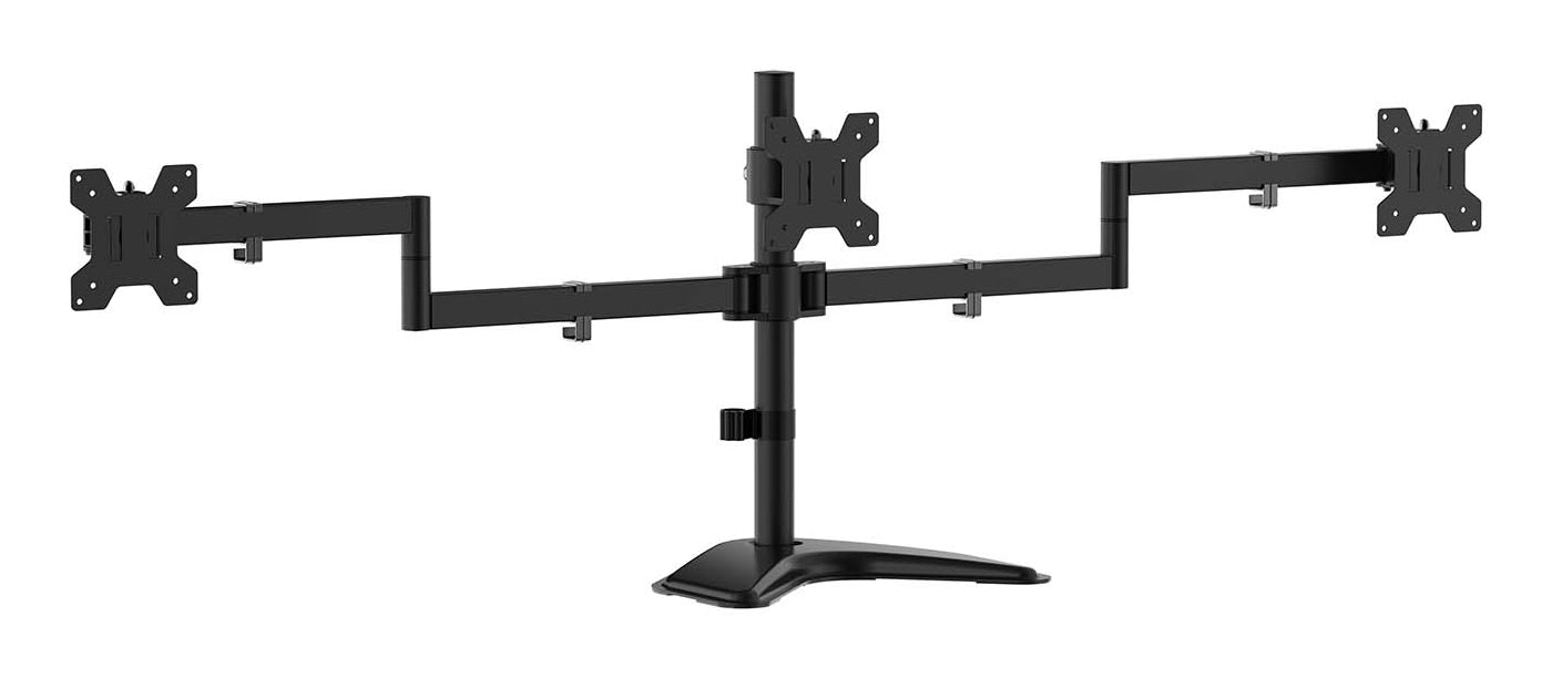 Suporte de secretária para 3 monitores Aisens DT27TSR-287/ giratório/ inclinação/ Swivel 10kg