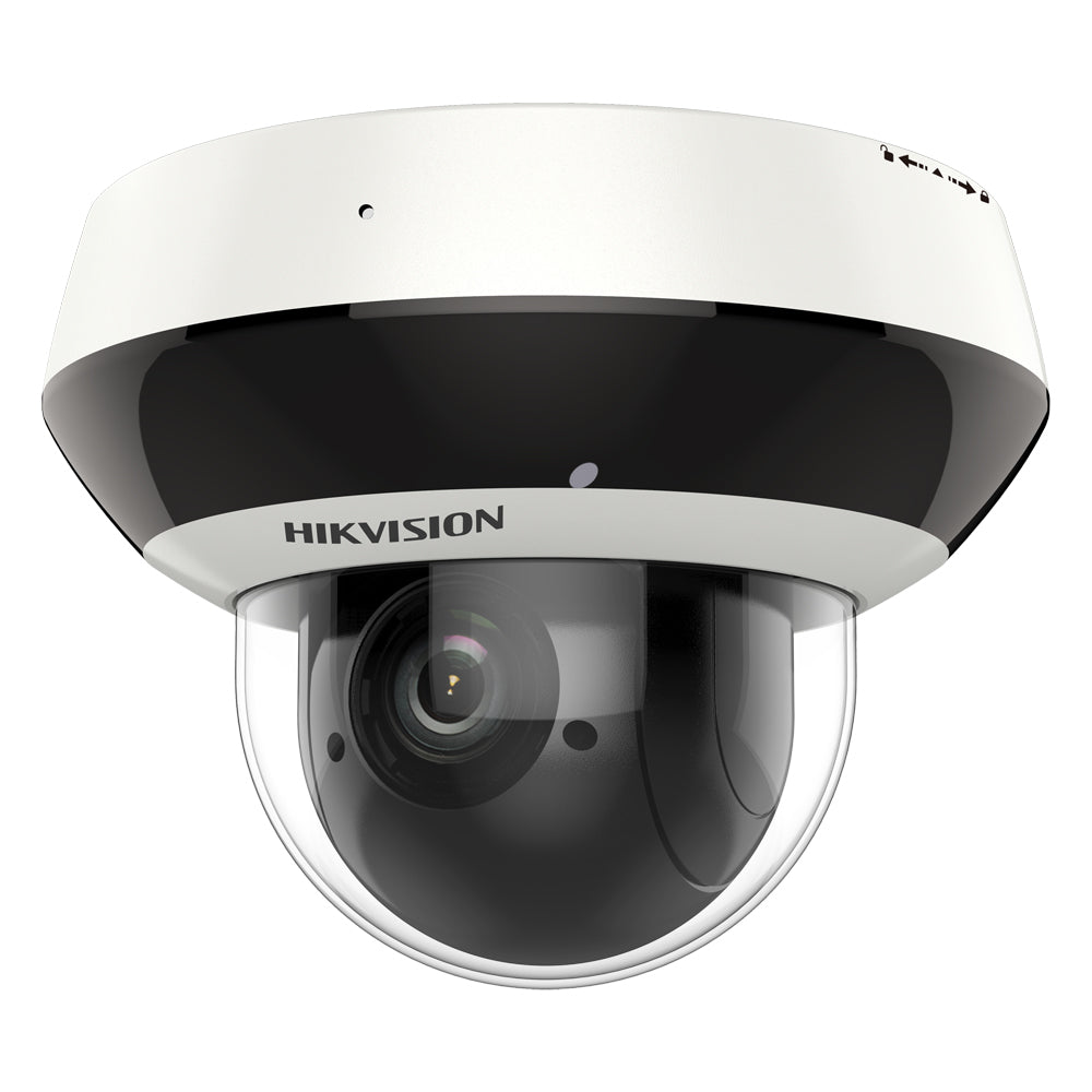 Câmara Dome IP PTZ 4MP 2.8-12mm zoom 4X IK10 IR20 Darkfighter IP66 WiFi MicroSD com microfone I/O áudio WDR120 Hikvision