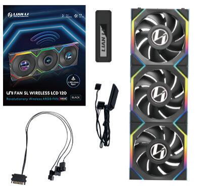 Ventoinha Lian Li Fan Uni Fan SL / 12SLLCD1W3B preto 3-Pack