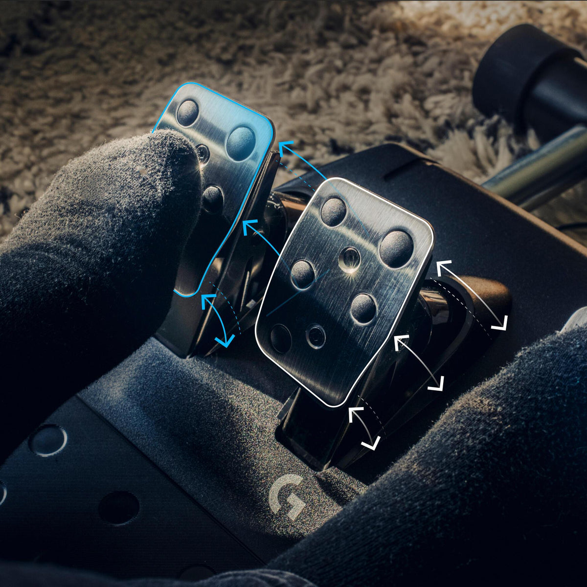 Volante de jogos Logitech G923 Wheel und Pedals PS/PC / 941-000149 preto - imagem 12