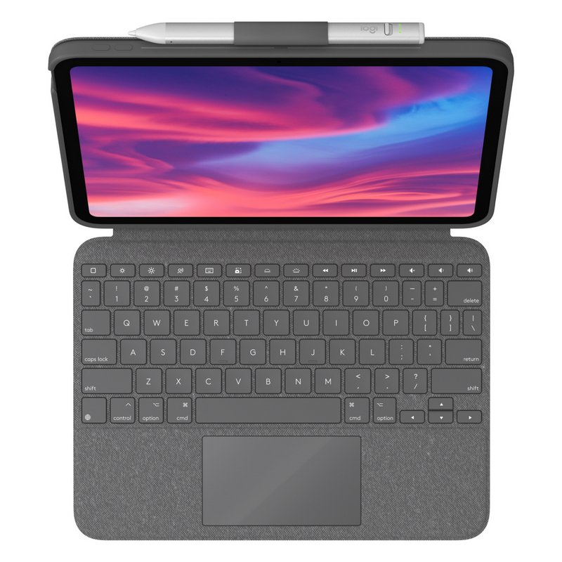 Capa com teclado Logitech Combo Touch para iPad 10.ª geração — teclado QWERTZ alemão
