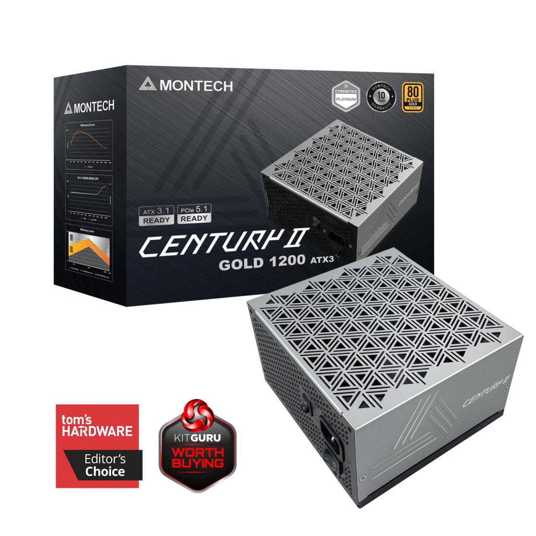 Fonte de Alimentação Montech CENTURY II 1200W / CENTURY II 1200W prateado, preto - imagem 7