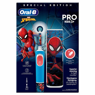 Escova de Dentes Elétrica Oral-B Pro Kids Spider-Man / 773390 azul, vermelho - imagem 2