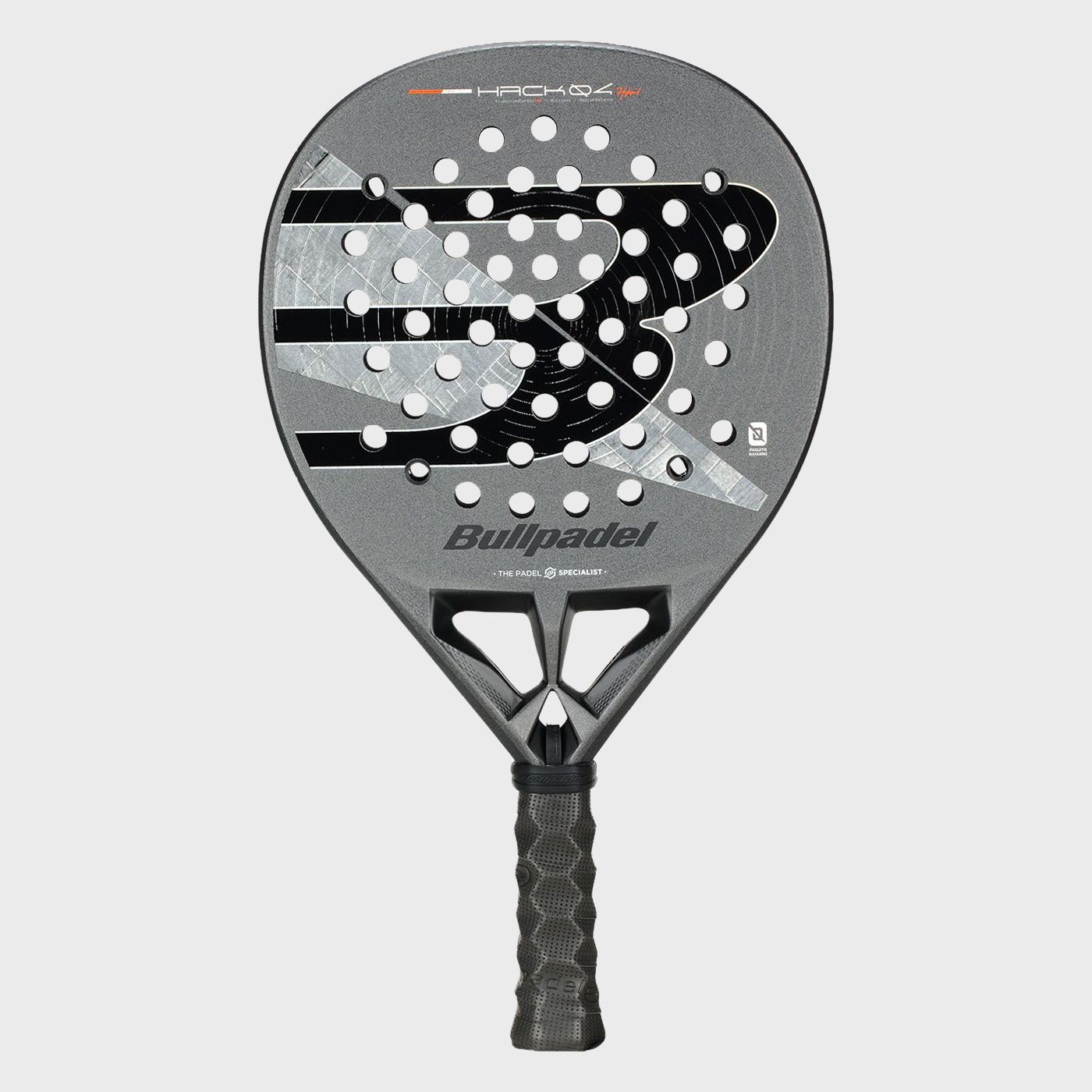 Raquete de Padel Bullpadel Hack 04 Hybrid 2026 (Paquito Navarro) — Preto e Cinzento