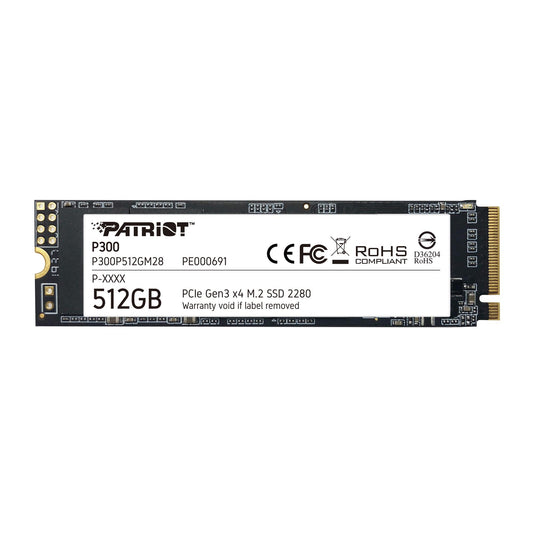 Disco SSD Patriot Memória M.2 P300 512GB / P300P512GM28 branco, preto