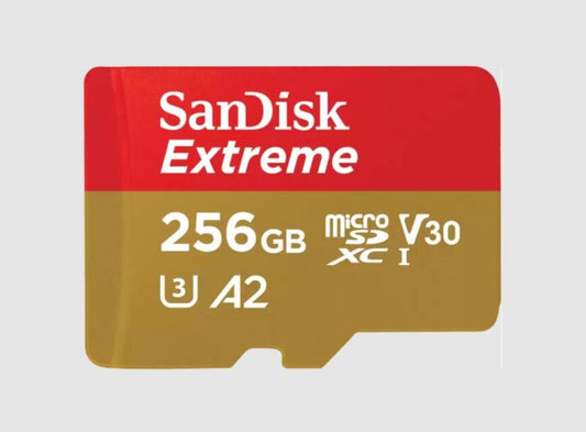 Cartão de Memória SanDisk Micro Cartão SD Extreme 256GB V30 / SDSQXAV-256G-GN6MA vermelho S