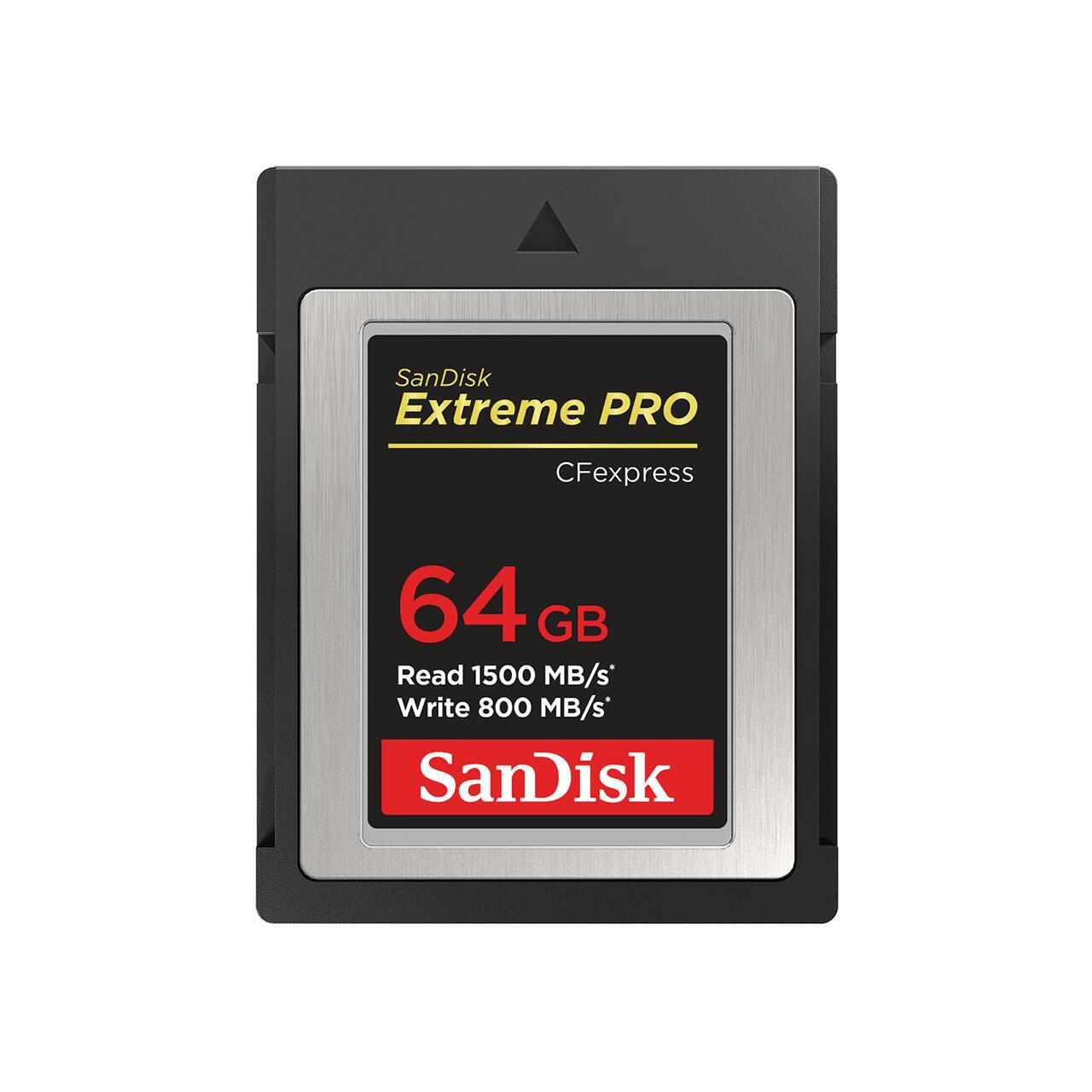 Cartão de Memória SanDisk CFexpress card Extreme PRO CFexpress 64GB / SDCFE-064G-GN4NN preto