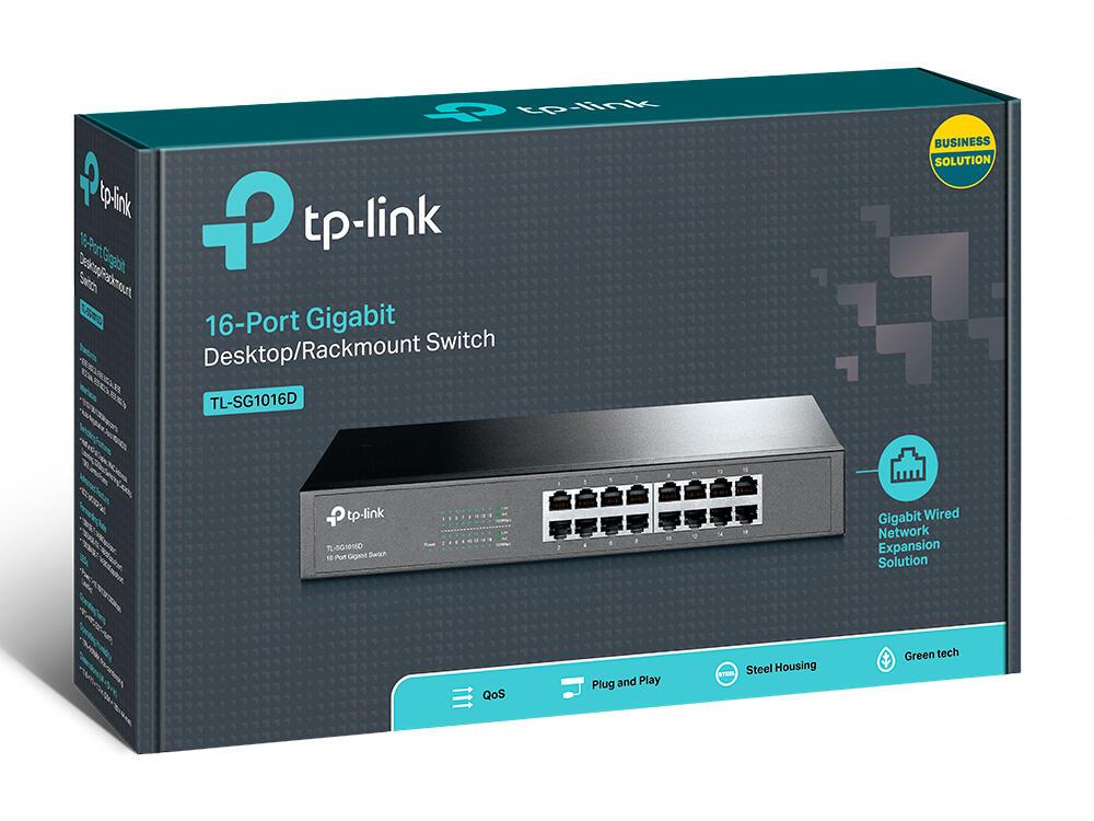 Switch de Rede TP-Link TL-SG1016D / TL-SG1016D preto - imagem 8