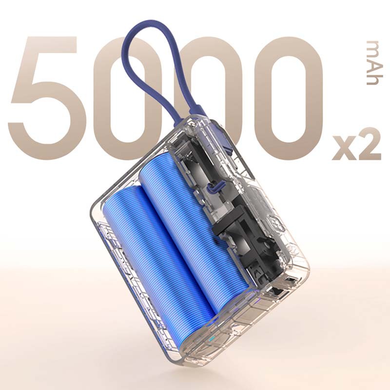 Power bank xiaomi 10000mah 33w com cabo integrado azul bhr9341gl