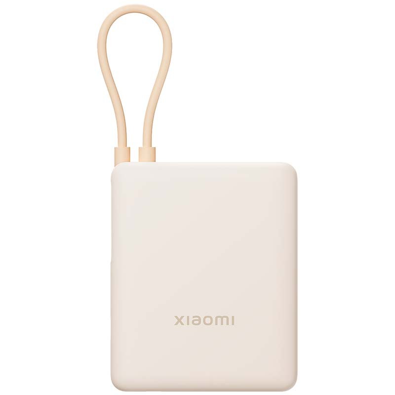 Power bank xiaomi 10000mah com cabo integrado bege bhr9072gl