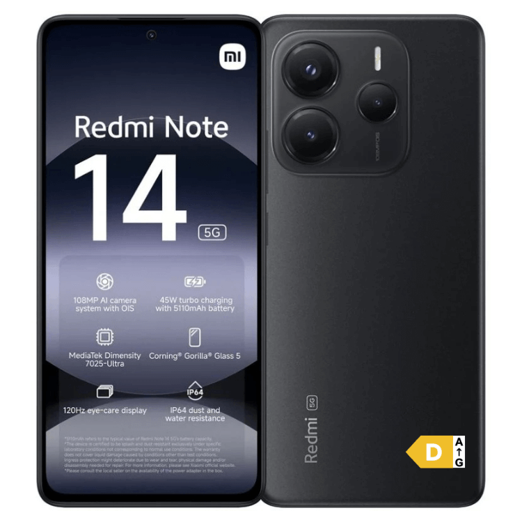 Xiaomi Redmi Note 14 8GB/256GB 5G Dual Sim Preto