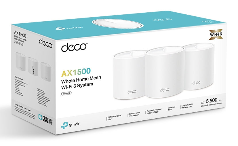 Sistema Mesh Wi-Fi TP-Link X1500 / DECO X1500(3-PACK) branco 3-Pack - imagem 2