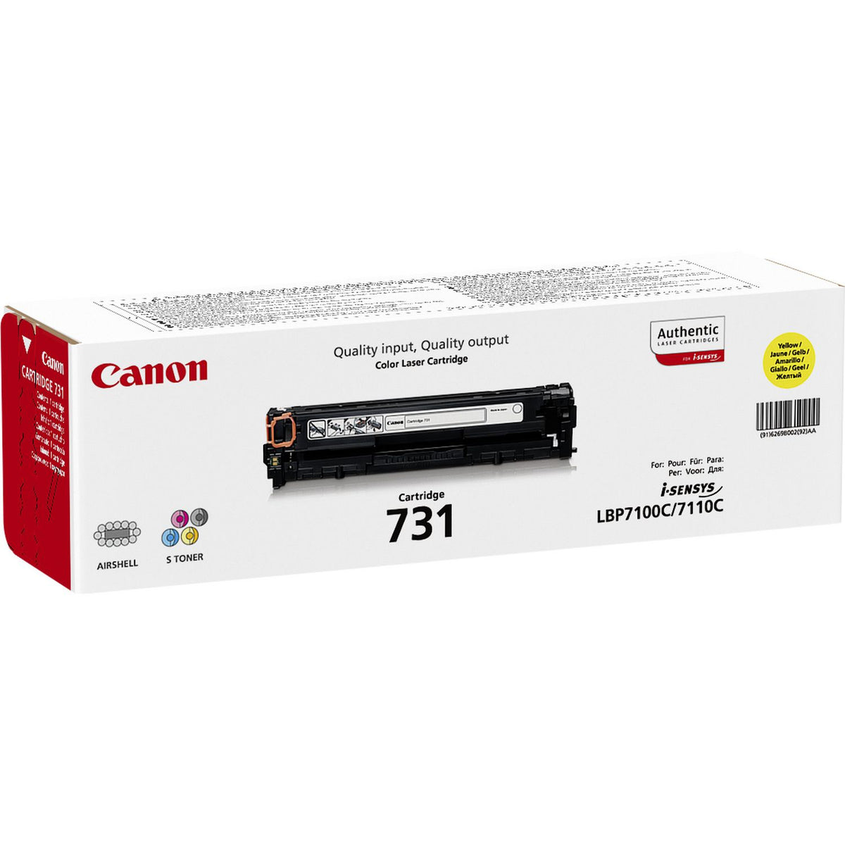 Canon Toner 731 / 6269B002 amarelo Standard - imagem 6