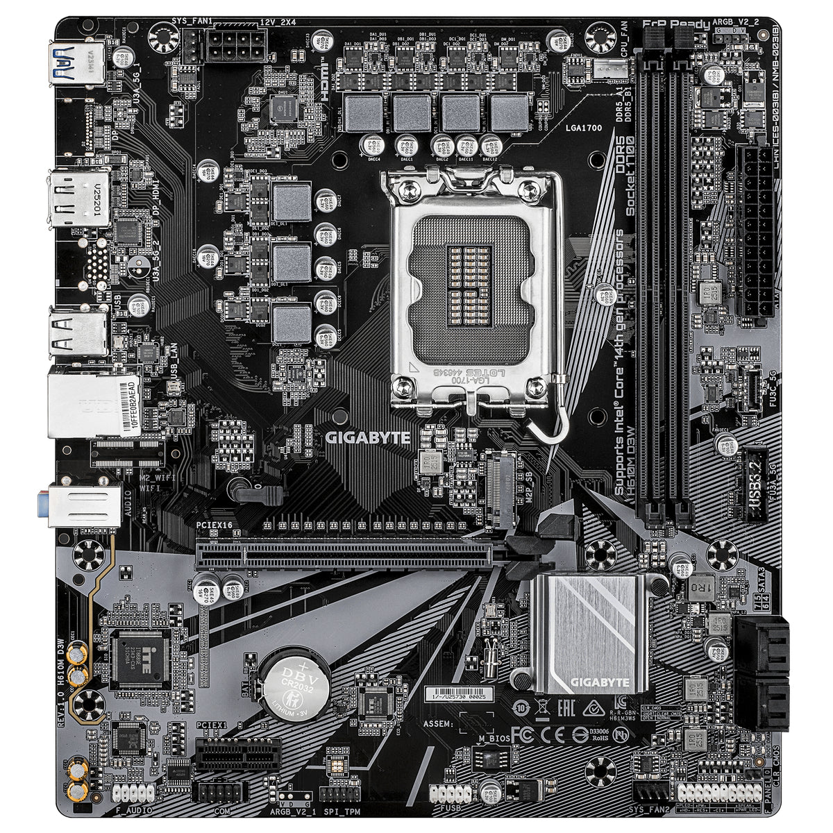 Gigabyte Placa Base H610M D3W DDR5 mATX 1700 - imagem 5