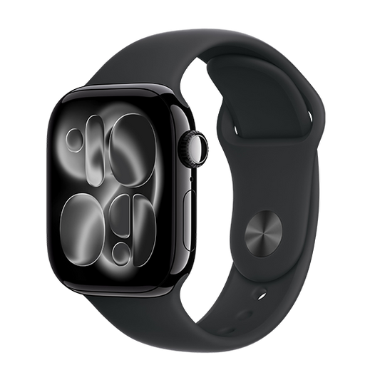 Watch Apple Watch Series 11 (2025) LTE 42mm Jet Black Aluminium Case with Sport Band S/M - Black