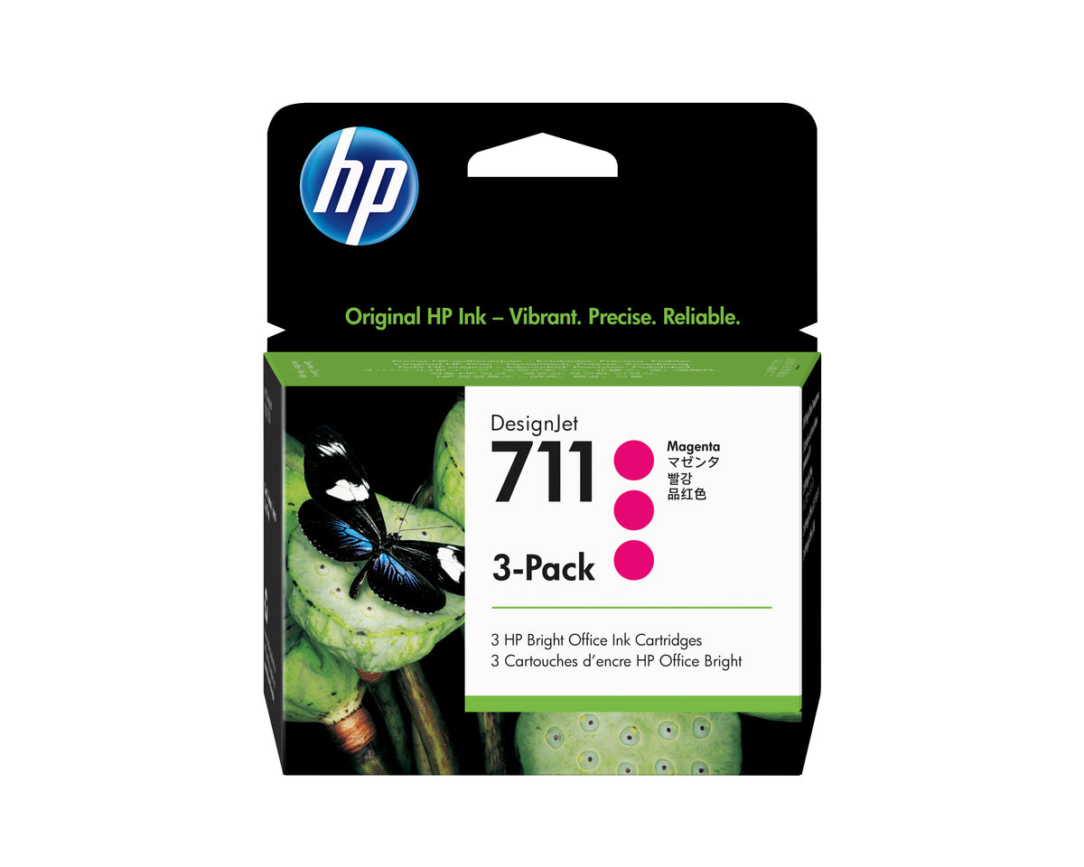 HP Ink 711 / CZ135A Magenta 3-Pack