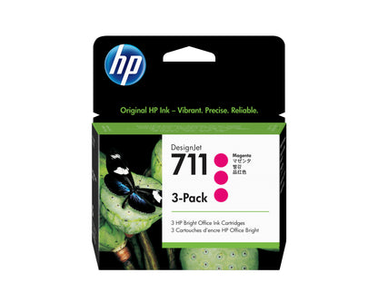 HP Ink 711 / CZ135A Magenta 3-Pack