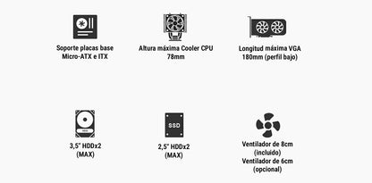 Caixa de Computador COOLBOX CAJA MATX T313 SLIM FTE.500GR-S 500W USB-C - imagem 13