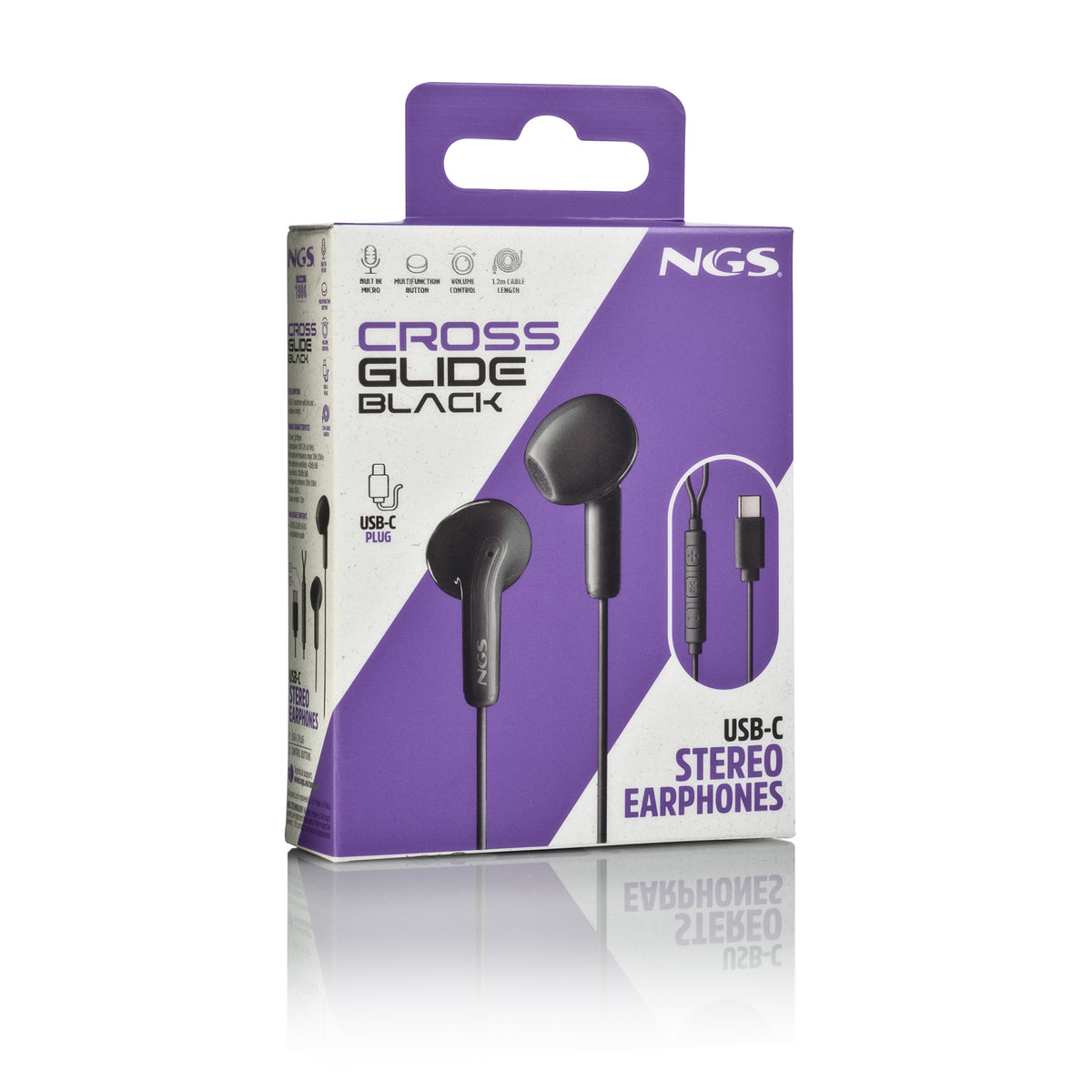 Auscultadores NGS Auricular Intraural Preto Micro USB-C - imagem 10