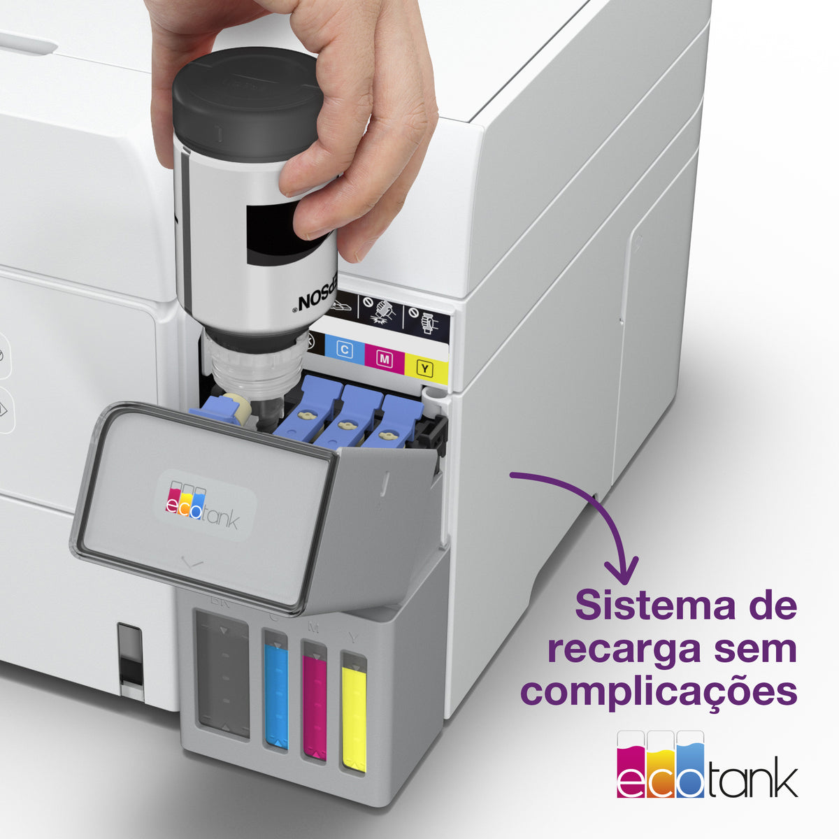 Impressora multifunções Epson Multifunções Ecotank ET-3956 Branco - imagem 11