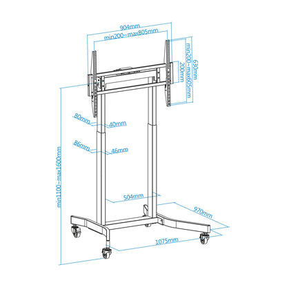 Tooq Soporte suelo ruedas eléctrico Lux 55"-100" - imagem 8