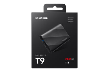Disco SSD Samsung T9 Externo 1TB USB 3.2 Gen 2x2 preto - imagem 15
