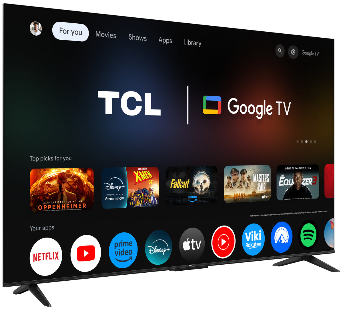 Televisão TCL 65T69C TV 65" Qled 4K Google TV Onkyo - imagem 4