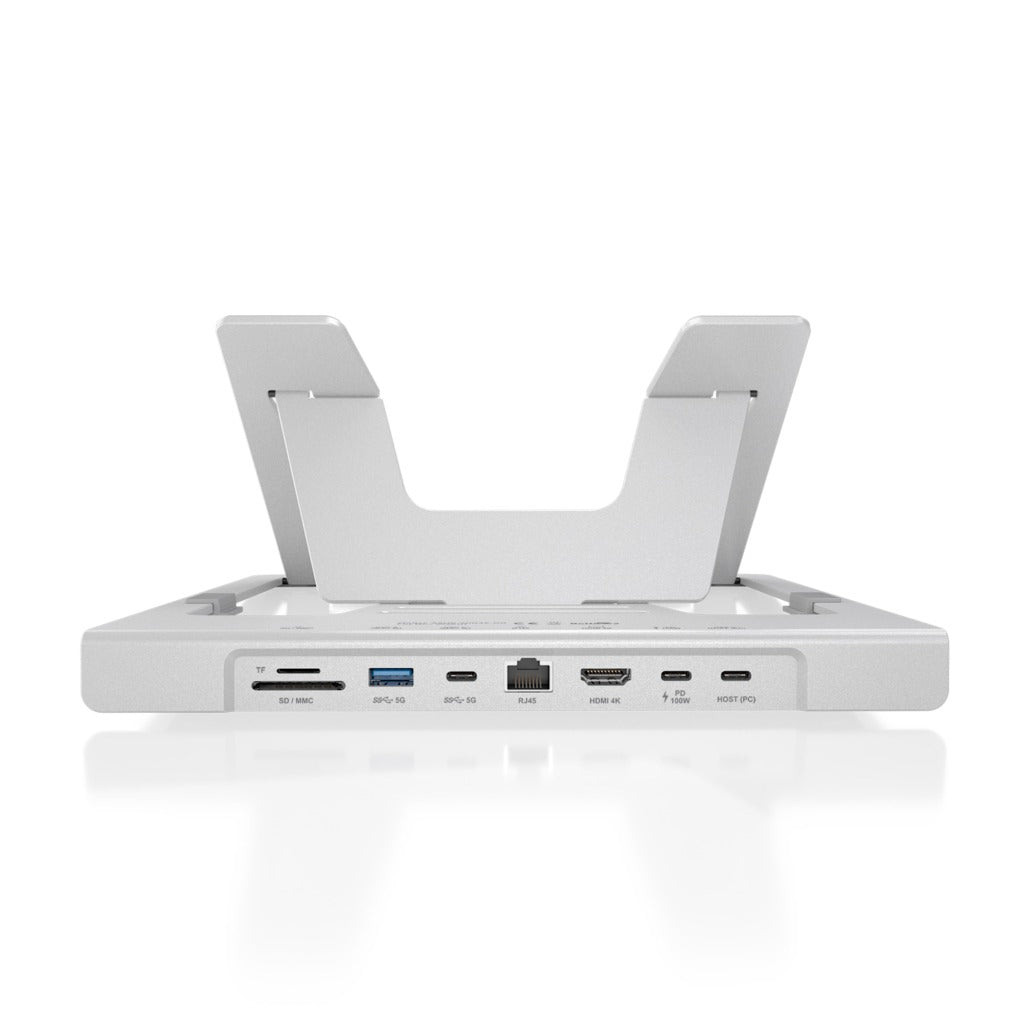 Suporte de secretária - Aisens USB Tipo C Docking ASUC-7P045-GR/ 1xUSB/ 1xUSB Tipo-C/ 1xHDMI/ 1xRJ45/ 1xLector de Cartão / 1xUSB Tipo-C PD