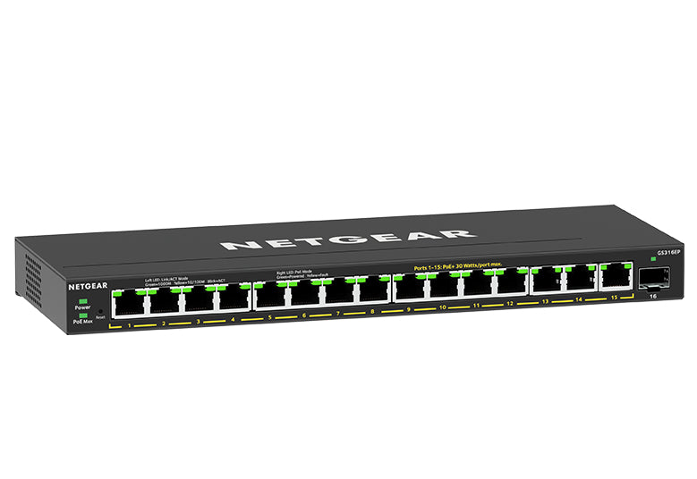 Switch Netgear GS316EP / GS316EP-100PES preto - imagem 5