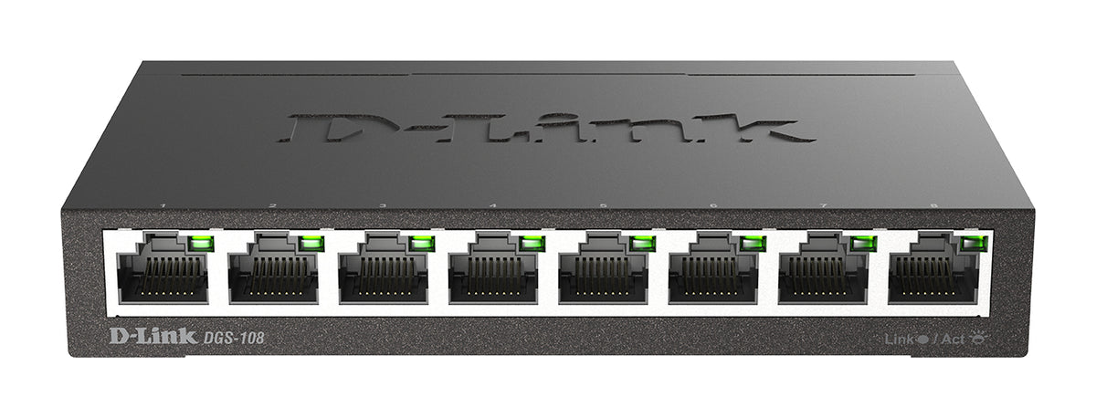 Switch de Rede D-Link DGS-108 8xGB Metal