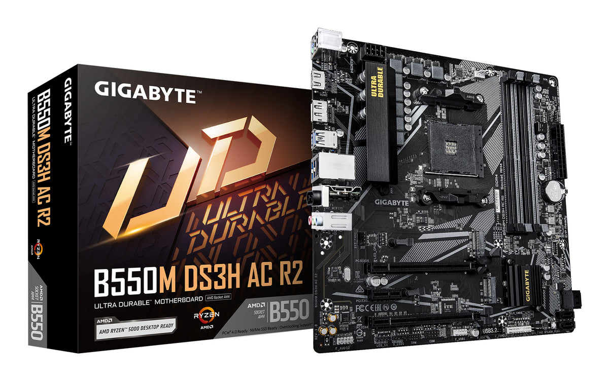 Placa-mãe Gigabyte B550M DS3H AC R2 - Micro ATX