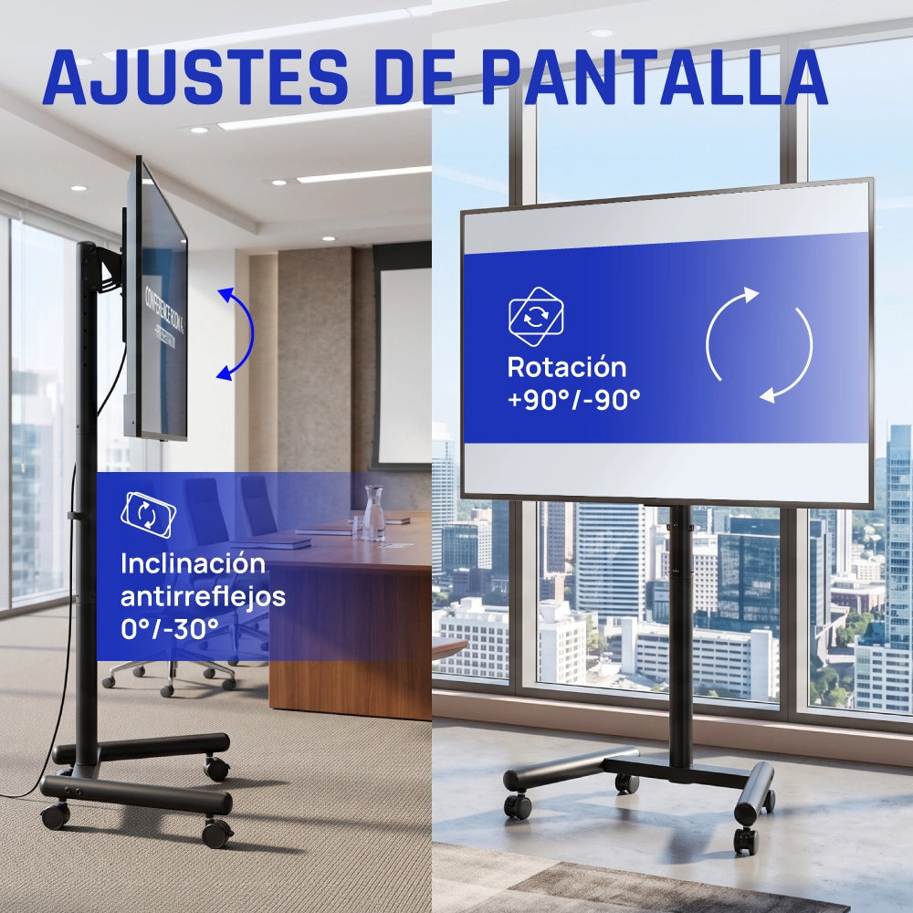 Suporte TV iggual SRTV55 suelo ruedas 13"-55" 20kg - imagem 8