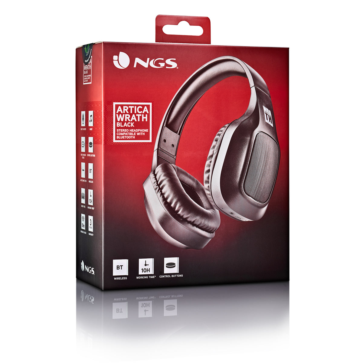 Auscultadores NGS AURICULAR SUPRAURAL INALAMB BT ARTICWRATHBLACK - imagem 13