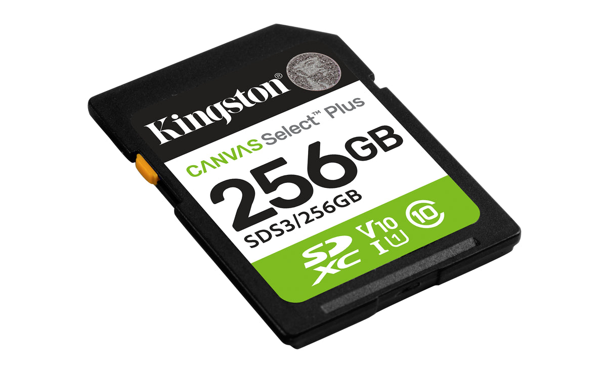 Memory RAM Kingston CANVAS Select Plus 256GB SD XC/ Classe 10/ 150MBs Cartão de Memória