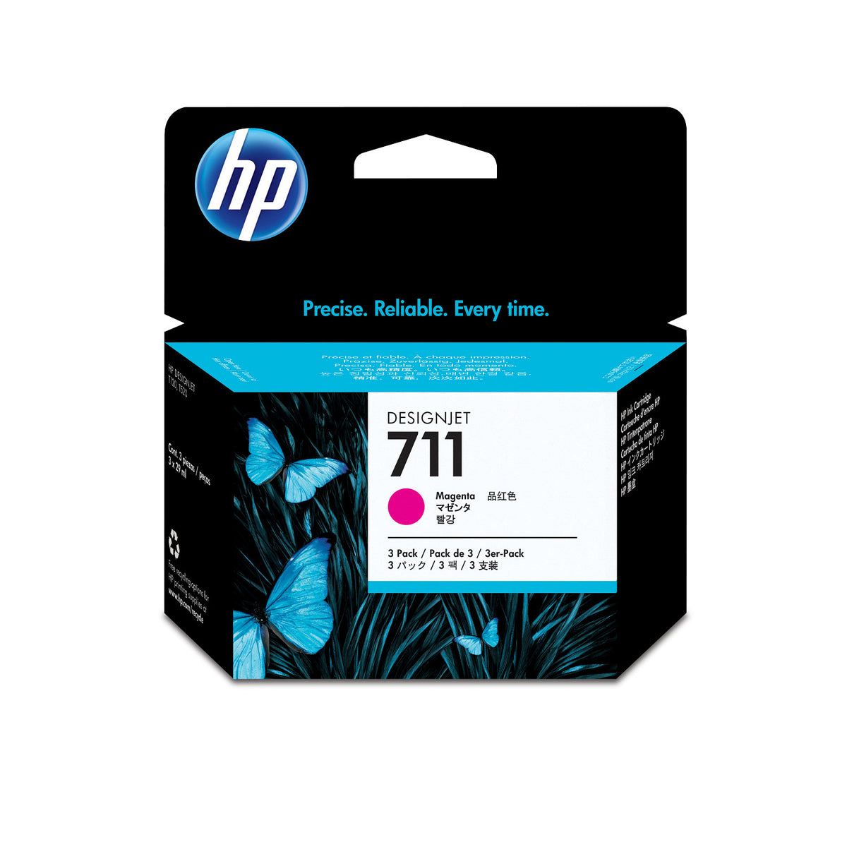 HP Ink 711 / CZ135A Magenta 3-Pack - imagem 3