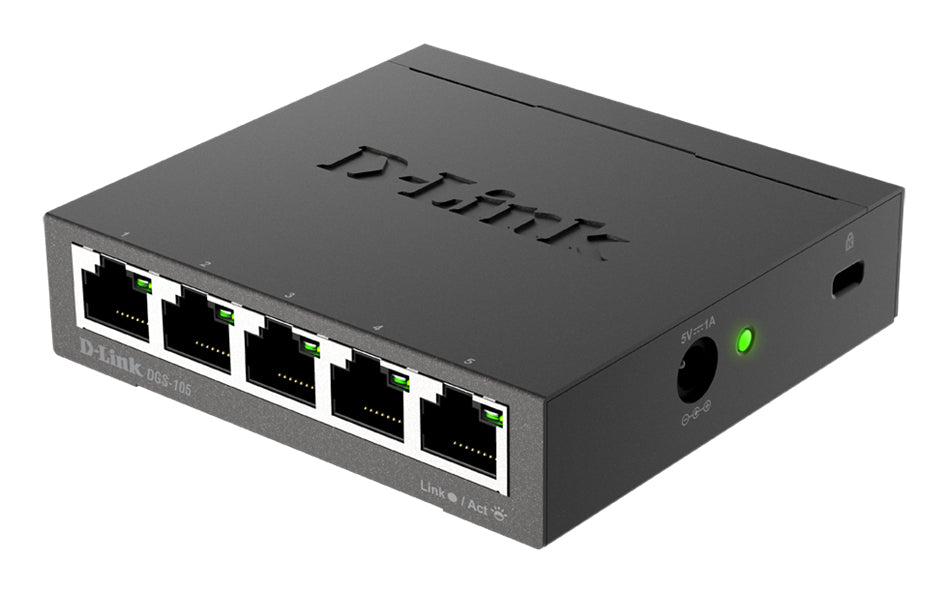D-Link DGS-105 5 Portas/ RJ-45 10/100/1000 Switch