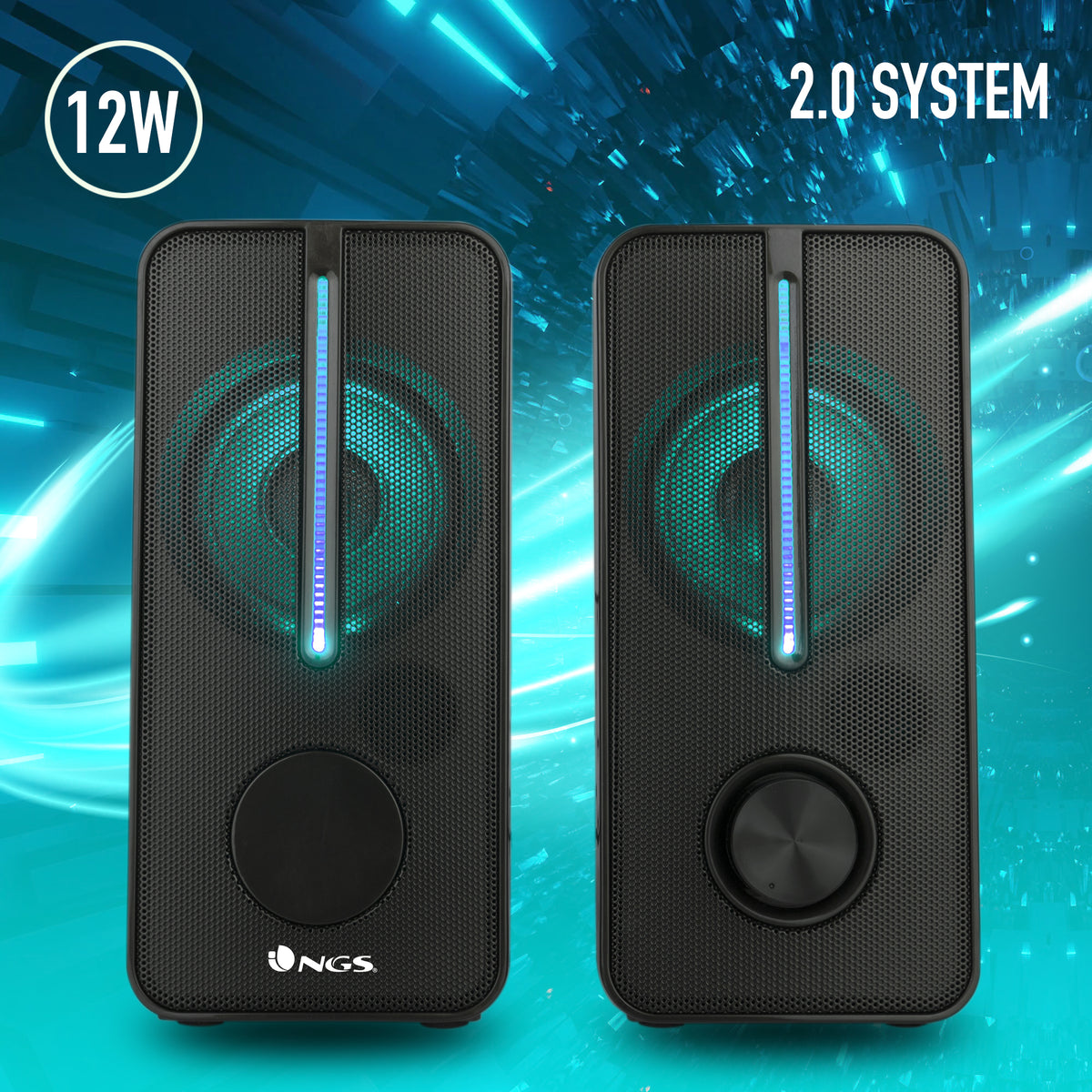 Coluna NGS Colunas de jogos RGB 12W USB GSX-150 - imagem 10