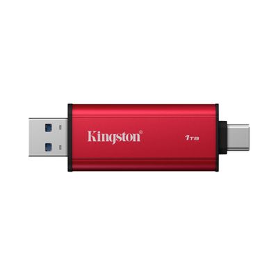 SSD Kingston Dual portátil – 1 TB – USB 3.2 Gen 2 – vermelho