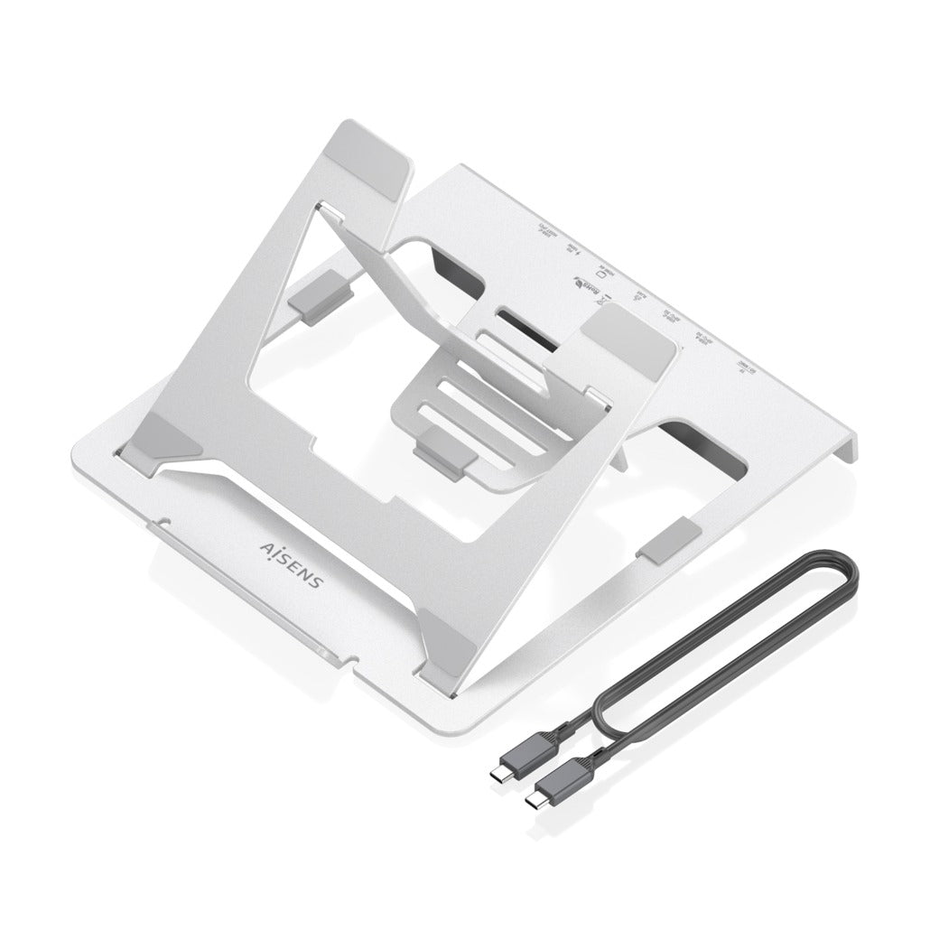 Suporte de secretária - Aisens USB Tipo C Docking ASUC-7P045-GR/ 1xUSB/ 1xUSB Tipo-C/ 1xHDMI/ 1xRJ45/ 1xLector de Cartão / 1xUSB Tipo-C PD