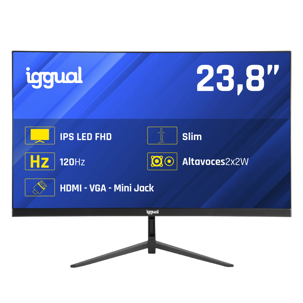 Monitor iggual 24" 1ms FHD 120Hz VGA HDMI DP MM