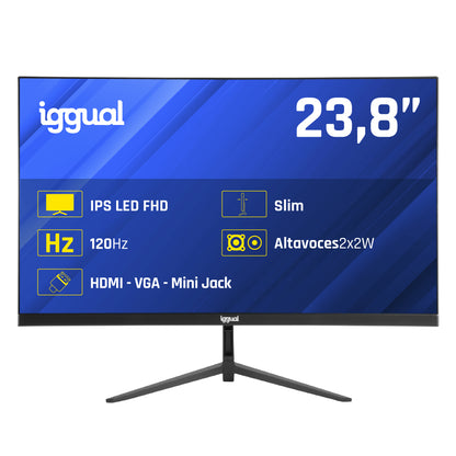 Monitor iggual 24" 1ms FHD 120Hz VGA HDMI DP MM