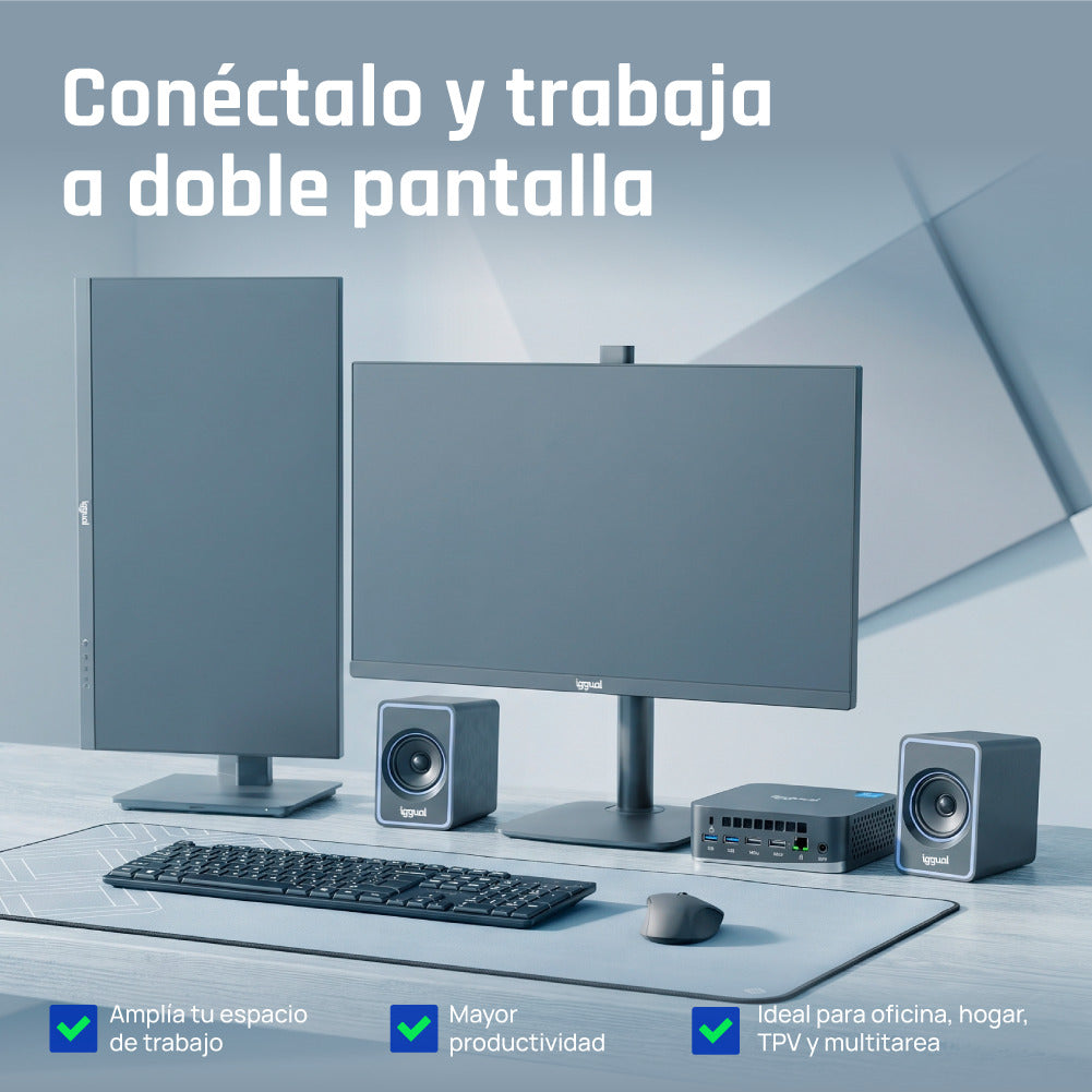Computador iggual MiniPC Teseracto i5 1235U 16+512 2HDMI W11P - imagem 12