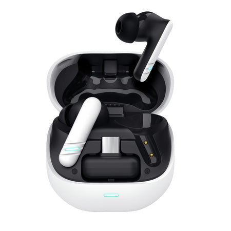 Auscultadores Bluetooth Trust GXT 409 Oxxie 25478 com caixa de carregamento/ autonomia 7h/ branco e preto
